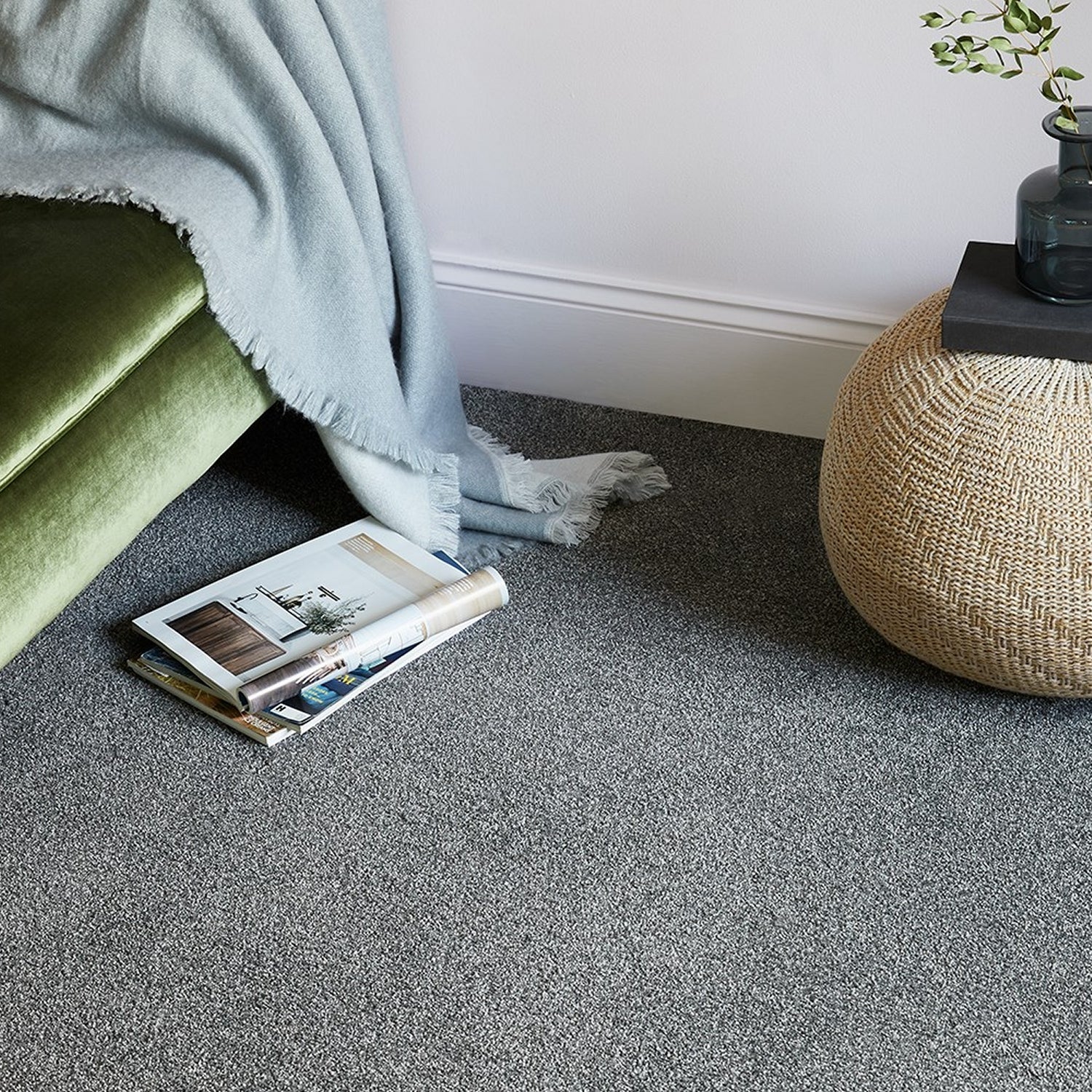 Cormar 55oz Woodland Heather Deluxe 80% Wool Blend Twist Pile Carpet